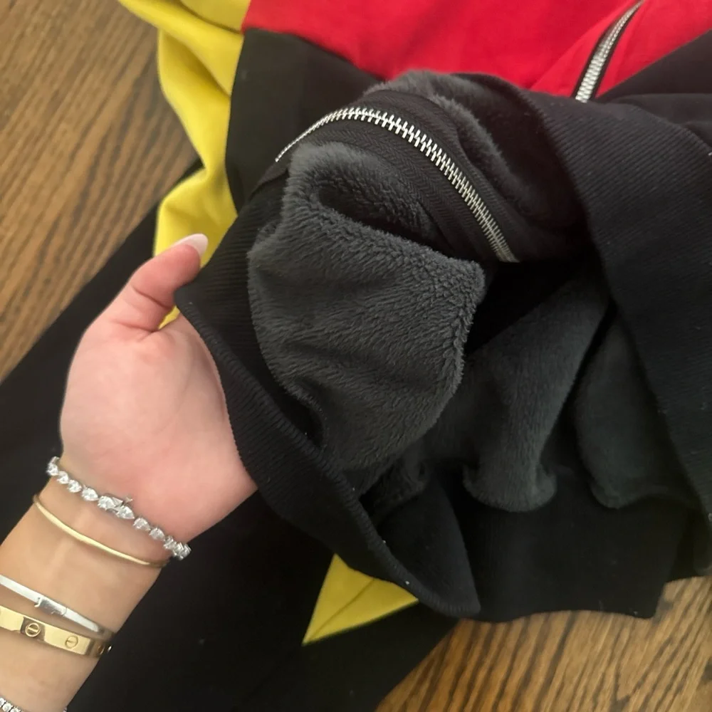 Colorblock Track Pants - Red, Black & Yellow - Picture 3 of 3